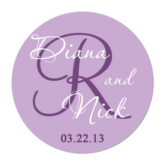 Last Name Initial Monogram Wedding Favor Sticker – INKtropolis