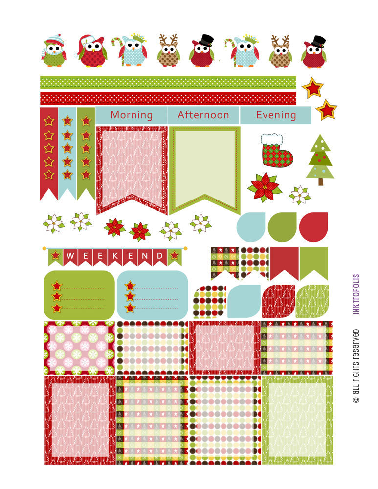 Festive Ornaments Gift Labels Personalized by Erin Condren