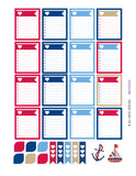 Monthly Planner Stickers Heart Nautical Sampler Stickers Planner Labels Compatible with Erin Condren Vertical Life Planner planner sticker - INKtropolis