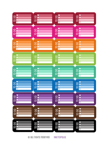 Monthly Planner Stickers Rainbow To Do Checklist Stickers Planner Labels Compatible with Erin Condren Vertical Life Planner