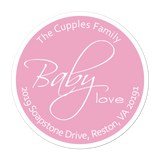 Baby Love Personalized Sticker Baby Shower Stickers - INKtropolis