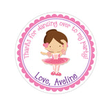 Blonde Ballerina Personalized Sticker Birthday Stickers - INKtropolis