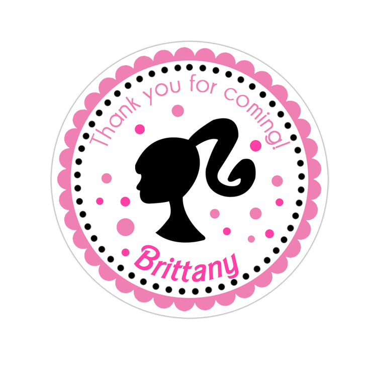 Barbie Birthday Favor Sticker – INKtropolis