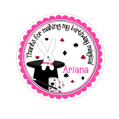 Magic Tricks Birthday Favor Sticker