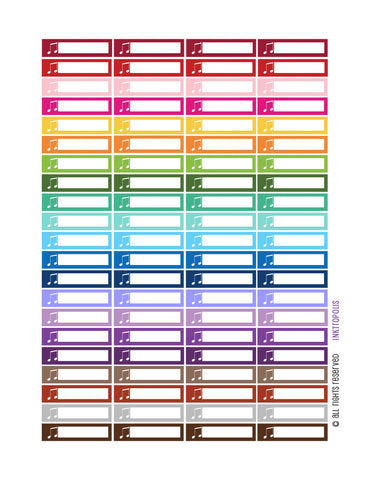 Monthly Planner Stickers Music Note Stickers Planner Labels Compatible with Erin Condren Vertical Life Planner