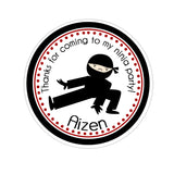 Ninja Personalized Sticker Birthday Stickers - INKtropolis