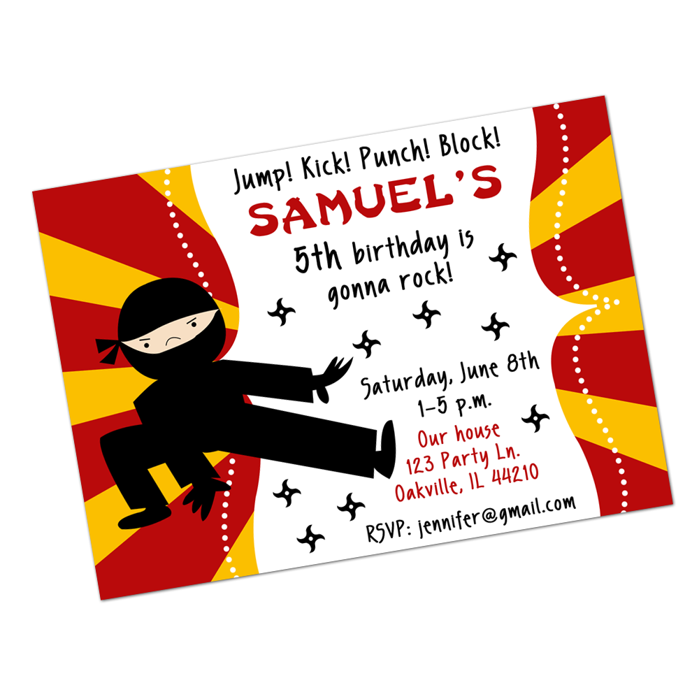 Ninja Digital Invitation Digital Invitations - INKtropolis