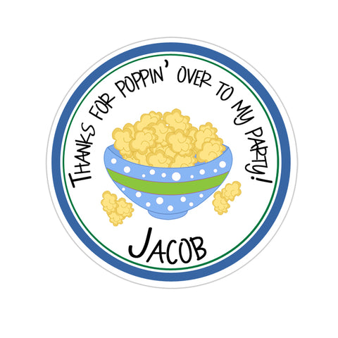 Popcorn Bowl Personalized Sticker