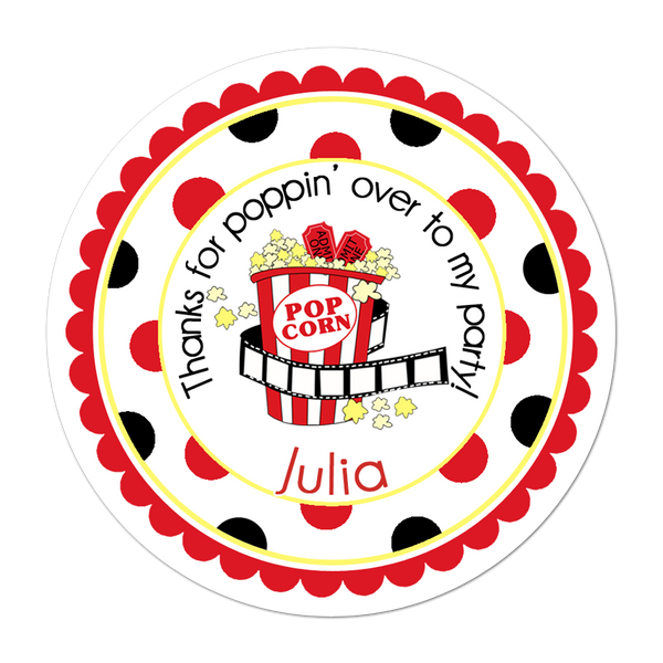 Roller Skate Polka Dot Border Birthday Favor Sticker – INKtropolis