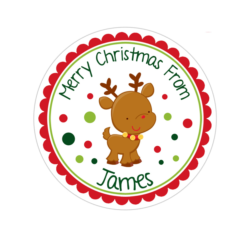 Personalized Christmas Stickers, Reindeer Family Holiday Gift Labels,  Family Christmas Stickers – Paper Cute Ink