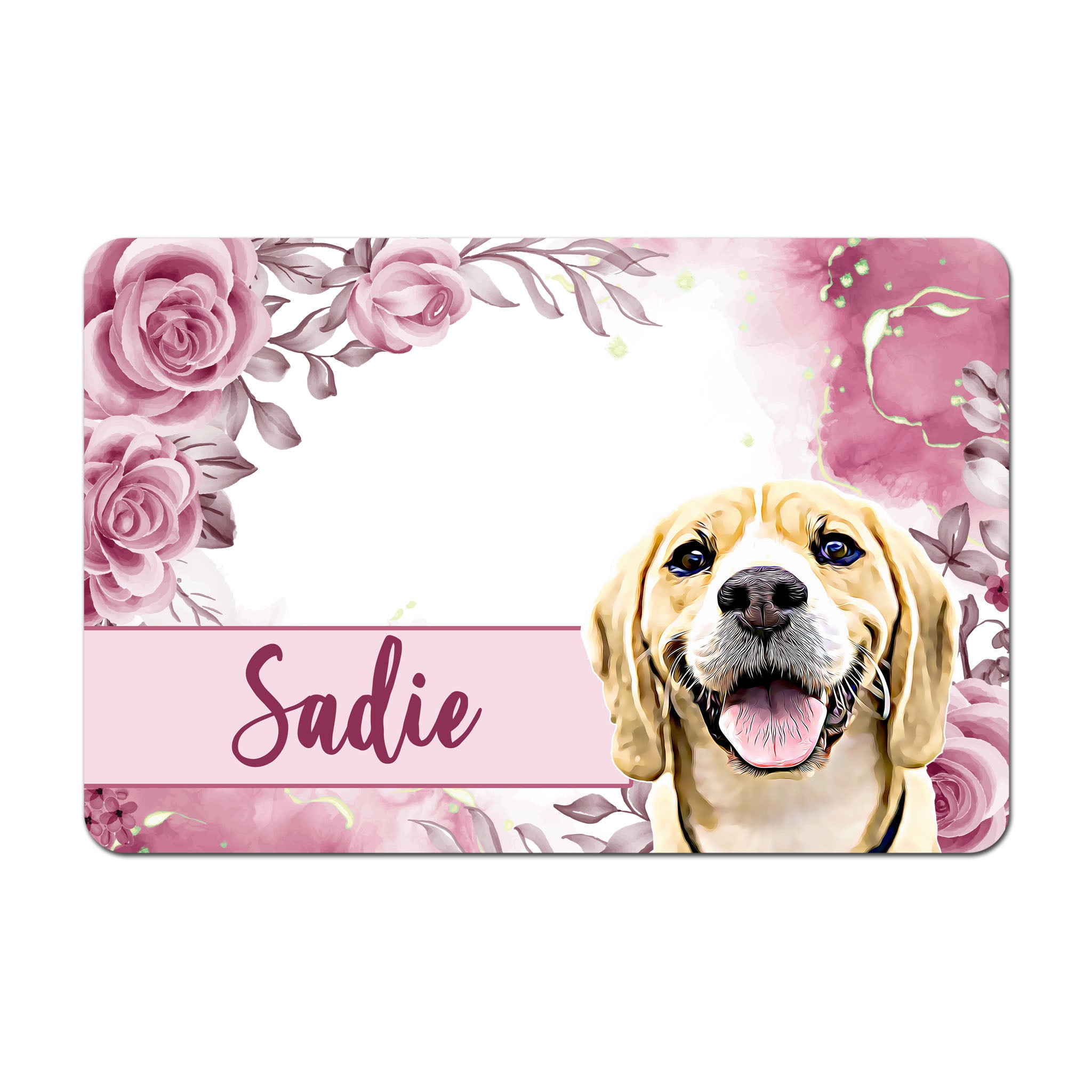 Custom Pet Portrait Dog Feeding Mat