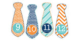 Trendy Tot Monthly Baby Stickers - Tie Shaped onesie sticker - INKtropolis